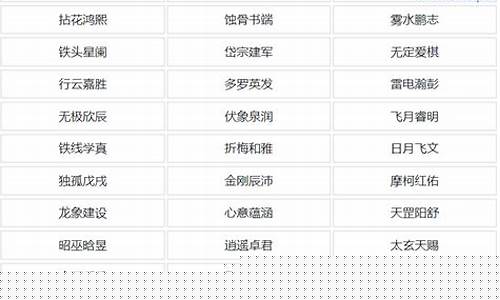 四个字游戏名字霸气十足_四个字游戏名字霸